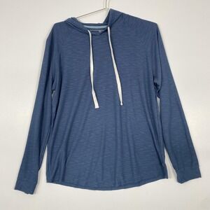 Free Fly Hoodie Shirt Mens XL Blue Lightweight Long Sleeve Pullover Bamboo Outdo